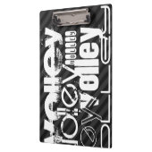 Volley; Schwarz & Dunkelgrau Streifen Klemmbrett (Links)