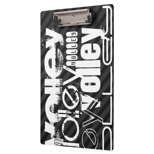 Volley; Schwarz & Dunkelgrau Streifen Klemmbrett (Links)