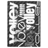 Volley; Schwarz & Dunkelgrau Streifen Klemmbrett (Rückseite)