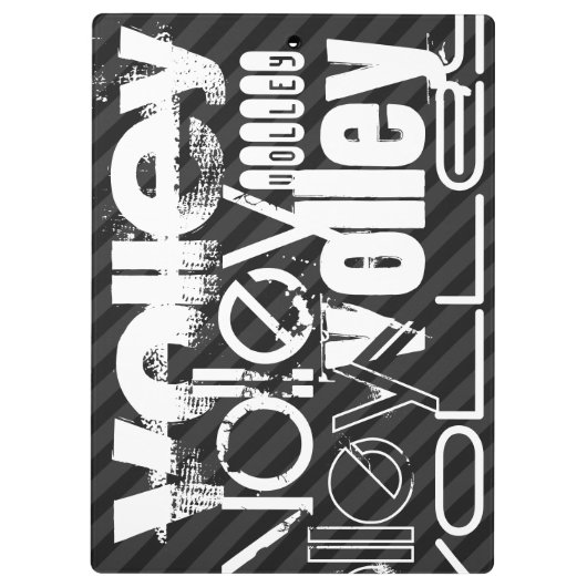 Volley; Schwarz & Dunkelgrau Streifen Klemmbrett (Rückseite)