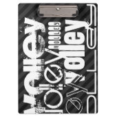 Volley; Schwarz & Dunkelgrau Streifen Klemmbrett (Vorderseite)