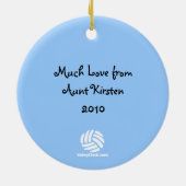 VolleyBabys erste Weihnachtsblau-Verzierung Keramik Ornament (Hinten)