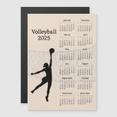 Volleyball 2025 Kalender Magnetkarte (Vorne/Hinten)