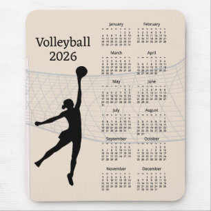 Volleyball 2026 Kalender Mousepad