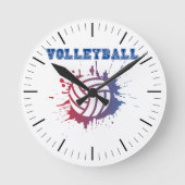 Volleyball 20,3 cm Runde Acrylwand Uhr (Vorderseite)