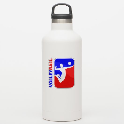 Volleyball | 3"x 3"- glänzend transparent aufkleber (Wassserflasche)