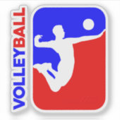 Volleyball | 3"x 3"- glänzend transparent aufkleber (Vorderseite)