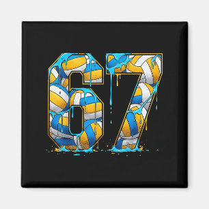 Volleyball 67 Six Seven Sport Lustig Gen Alpha Z I Magnet
