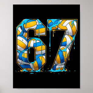 Volleyball 67 Six Seven Sport Lustig Gen Alpha Z I Poster