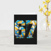 Volleyball 67 Six Seven Srt Funny Gen Alpha Z Meme Karte (Gelbe Blume)