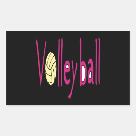 Volleyball 9 rechteckiger aufkleber (Vorderseite)