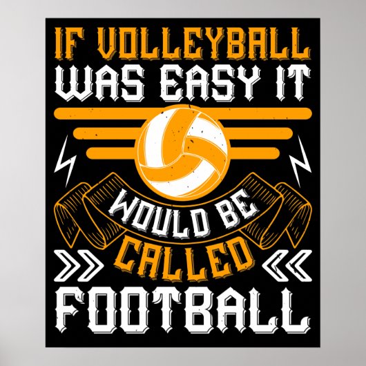 Volleyball - A Good Setter Like A Waiter Poster (Vorne)