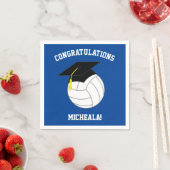 Volleyball Abschluss Blue Serviette (Beispiel)
