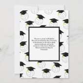 Volleyball Abschluss Sport Schwarz-weiß Einladung (Rückseite)