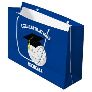 Volleyball Abschluss Sportblau Große Geschenktüte