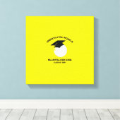 Volleyball Abschluss Sportgelb Leinwanddruck (Insitu (Holzboden))