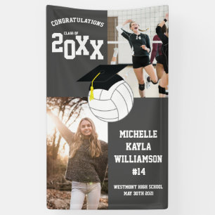 Volleyball Abschluss Sportgrau Banner