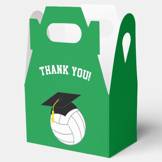 Volleyball Abschluss Sportgrün Geschenkschachtel (Geöffnet)