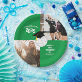 Volleyball Abschluss Sportgrün Pappteller (Party)