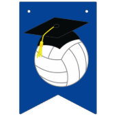 Volleyball Abschluss Sports Blue Wimpelkette (Erste Fahne)