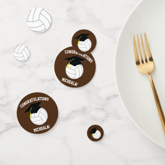 Volleyball Abschluss Sports Brown Konfetti (Gruppe)