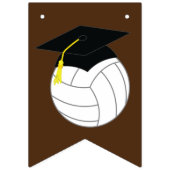 Volleyball Abschluss Sports Brown Wimpelkette (Erste Fahne)
