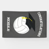 Volleyball Abschluss Sports Gray Banner (Horizontal)