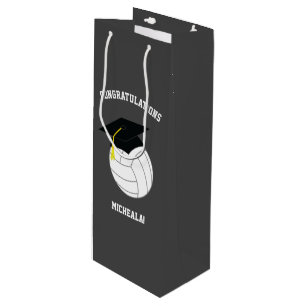 Volleyball Abschluss Sports Gray Geschenktüte Für Weinflaschen