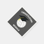 Volleyball Abschluss Sports Gray Serviette (Ecke)