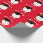 Volleyball Abschluss Sports Red Geschenkpapier (Ecke)