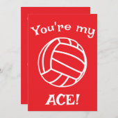 Volleyball Ace Kinder Klassenzimmer Valentinstag Feiertagskarte (Vorne/Hinten)