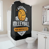 Volleyball ADD TEXT School Varsity Team Player Duschvorhang (Beispiel)