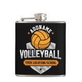 Volleyball ADD TEXT School Varsity Team Player Flachmann (Vorderseite)