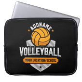Volleyball ADD TEXT School Varsity Team Player Laptopschutzhülle (Vorderseite)