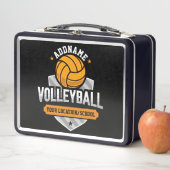 Volleyball ADD TEXT School Varsity Team Player Metall Brotdose (Beispiel)