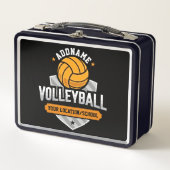 Volleyball ADD TEXT School Varsity Team Player Metall Brotdose (Vorderseite)