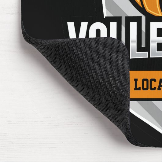 Volleyball ADD TEXT School Varsity Team Player Mousepad (Ecke)