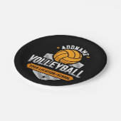 Volleyball ADD TEXT School Varsity Team Player Pappteller (Schrägansicht)