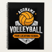 Volleyball ADD TEXT School Varsity Team Player Planer (Vorderseite)