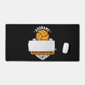 Volleyball ADD TEXT School Varsity Team Player Schreibtischunterlage (Tastatur & Maus)