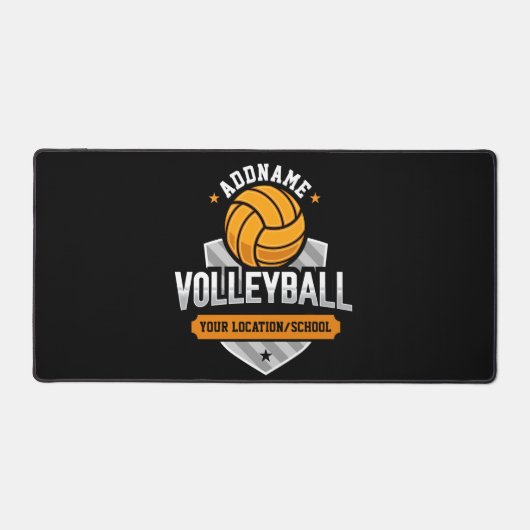 Volleyball ADD TEXT School Varsity Team Player Schreibtischunterlage (Vorderseite)