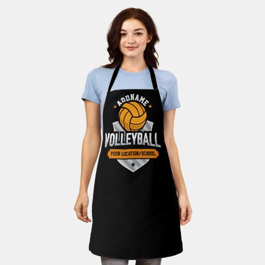 Volleyball ADD TEXT School Varsity Team Player Schürze (Getragen)
