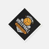 Volleyball ADD TEXT School Varsity Team Player Serviette (Ecke)