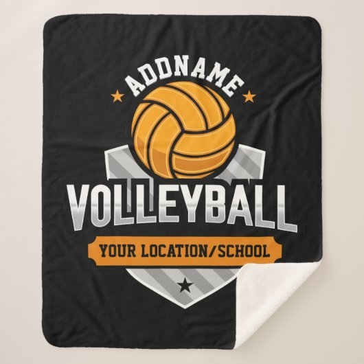 Volleyball ADD TEXT School Varsity Team Player Sherpadecke (Vorderseite)