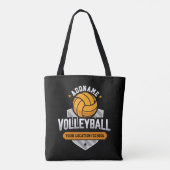 Volleyball ADD TEXT School Varsity Team Player Tasche (Rückseite)