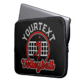Volleyball ADNAME Spike Ball Attack Team Spieler Laptopschutzhülle (Vorderseite Links)