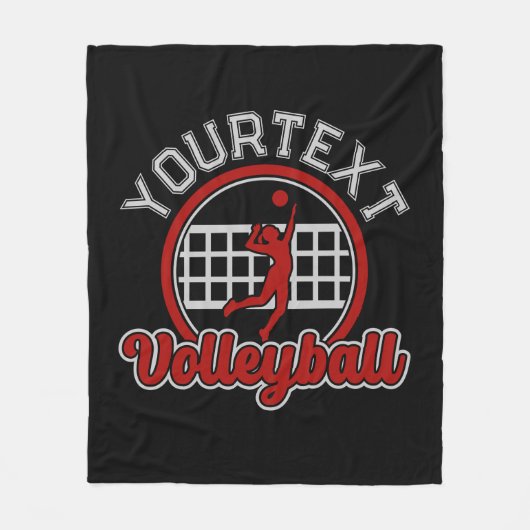 Volleyball ADNAME Spike Ball Attack Team Sport Fleecedecke (Vorderseite)