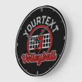 Volleyball ADNAME Spike Ball Attack Team Sport Große Wanduhr (Winkel)