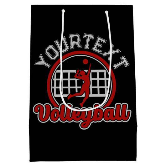 Volleyball ADNAME Spike Ball Attack Team Sport Mittlere Geschenktüte (Rückseite)