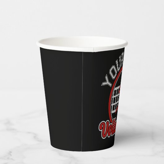 Volleyball ADNAME Spike Ball Attack Team Sport Pappbecher (Rechts)